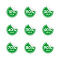 Set of vector round stickers