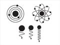 Set of Vector science model of Atom Royalty Free Stock Photo