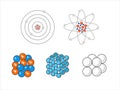 Set of Vector science model of Atom Royalty Free Stock Photo