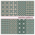 Set of vector seamless abstract geometric patterns Royalty Free Stock Photo