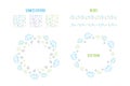 Set of vector seamless baby boy pattern. Pattern, circle wreath and brushes borders with hand drawn cars. Royalty Free Stock Photo