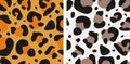 Set of Vector Seamless with Different Leopard`s Skin Royalty Free Stock Photo