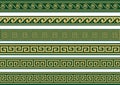 Set of vector seamless greek classic ornament. Pattern for a border and a frame. Ancient Greece and the Roman Empire.