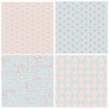 Set of vector seamless love patterns