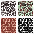 Set of vector seamless patterns with abstract stones. Creative different grunge