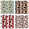 Set of vector seamless patterns Creative geometric backgrounds