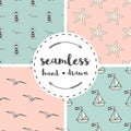 Set of vector seamless patterns.