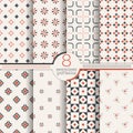 Set of vector seamless patterns Royalty Free Stock Photo