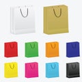 Set of vector shopping bags