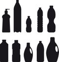 Plastic containers silhouettes