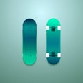 Set of vector skateboards