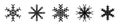 Set of vector snowflake icons isolated on a white background Royalty Free Stock Photo