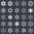 Set of vector snowflakes Royalty Free Stock Photo