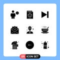 Stock Vector Icon Pack of 9 Line Signs and Symbols for mail, love, knowledge, heart, last Royalty Free Stock Photo