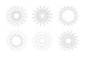 Set of vector sparks and stars. Black vector sunburst design elements set Royalty Free Stock Photo