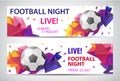 Set of vector sport football banners