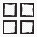 Vector square grunge black frames Royalty Free Stock Photo