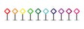 Set of vector square map pointers. Stock illustration for sites and applications Royalty Free Stock Photo