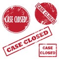 Case closed rubber stamp