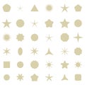 A set of vector stickers, image banners, stars, stamps.