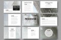 Set of 9 vector templates for presentation slides Royalty Free Stock Photo