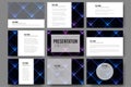 Set of 9 vector templates for presentation slides Royalty Free Stock Photo