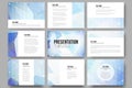 Set of 9 vector templates for presentation slides Royalty Free Stock Photo