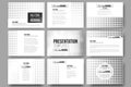 Set of 9 vector templates for presentation slides Royalty Free Stock Photo