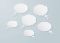 Set of vector thought bubbles Royalty Free Stock Photo