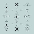 Set of vector trendy geometric icons, logos, signs