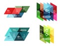Set of vector triangle geometric infographic Royalty Free Stock Photo