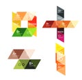 Set of vector triangle geometric infographic Royalty Free Stock Photo