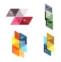 Set of vector triangle geometric infographic Royalty Free Stock Photo