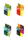 Set of vector triangle geometric infographic Royalty Free Stock Photo
