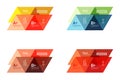 Set of vector triangle geometric infographic Royalty Free Stock Photo