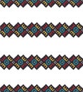Set of vector ukrainian folk seamless pattern ornaments. Ethnic ornament. Border element.
