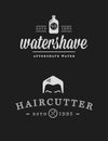 Set of Vector Vintage Barber Shop