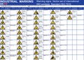 Set of vector warning signs symbols icons. ISO 7010 standard vector warning caution symbols. Vector graphic warning icons symbols