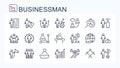 A set of vector web icons from Fine line, business, teamwork, training, and presentation. Royalty Free Stock Photo