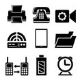 A set of vector icons of electronic devices. Royalty Free Stock Photo