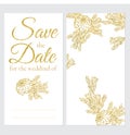 Set of vector wedding greeting cards