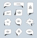 Set of vector white speech bubbles with gradient Royalty Free Stock Photo