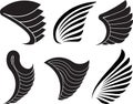 Set of 6 vector wings for your design.