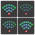 Set of vector wireless and wifi icons