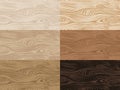 Set of vector wooden textures.