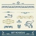 Set vectors art nouveau