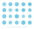 Set of vectors snowflakes.