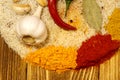 rice Set for vegetable paella, pilaf, risotto Royalty Free Stock Photo