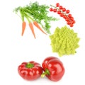 Set of vegetables isolated on white background. Collage Royalty Free Stock Photo