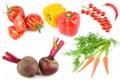 Set of vegetables isolated on a white. Collage Royalty Free Stock Photo